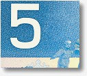 Large high-contrast numerals - Bank notes