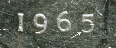 1 dollar 1965 - Blunt 5