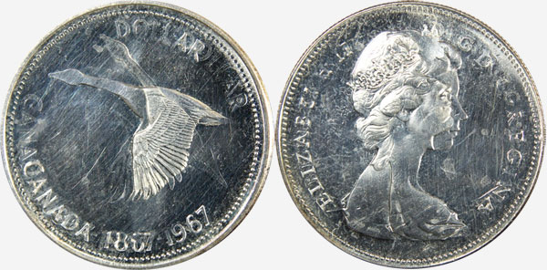 1 dollar 1967 - Double struck