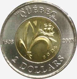 2 dollars 2008 - Quebec