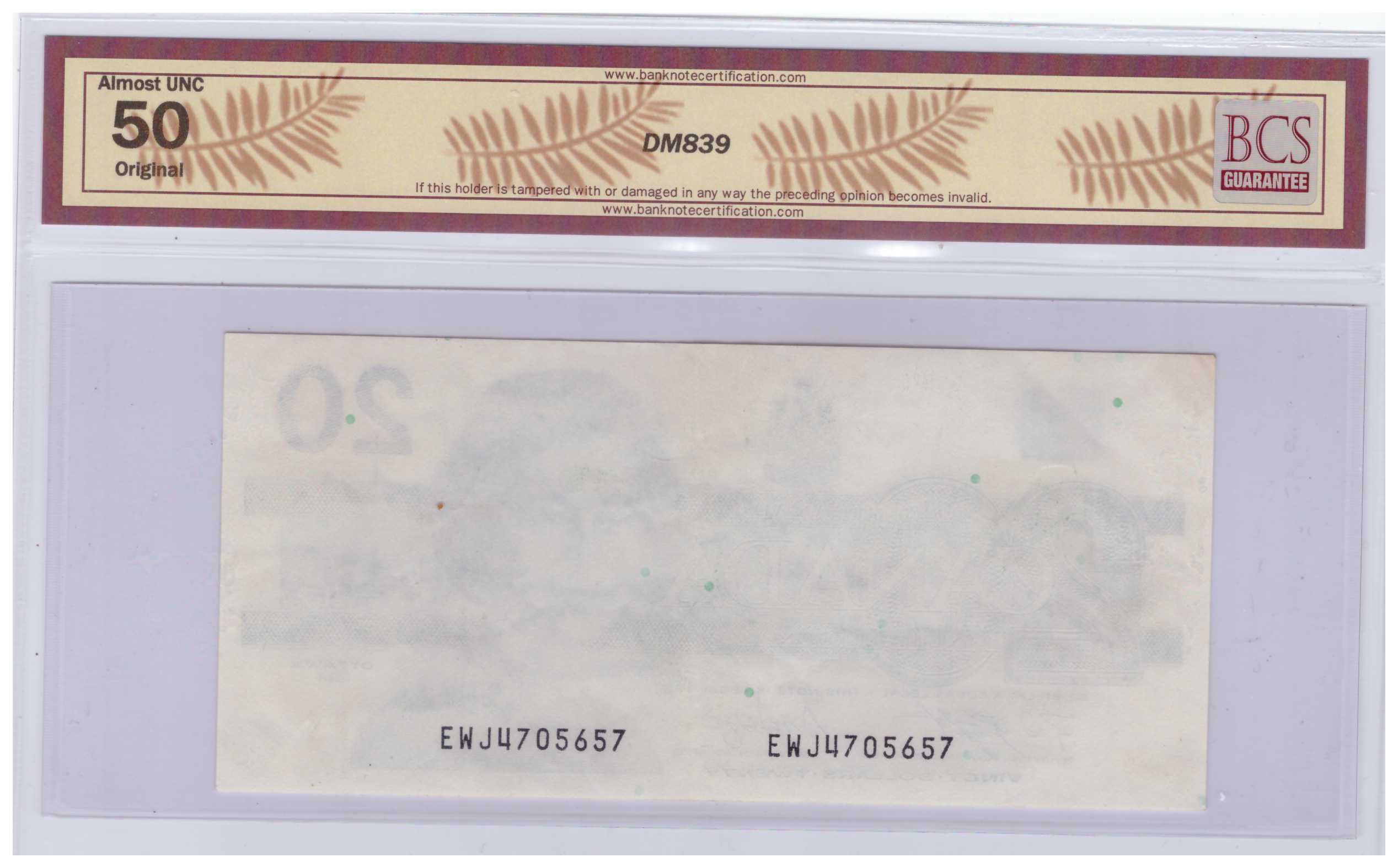 $20 - 1991 EWJ4705657 - Error 100% back missing - Missing background printing on front - Missing Bar codes - BCS Almost Unc 50.jpeg