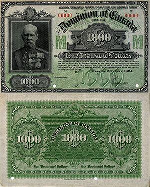 Dominion of Canada 1000 dollars 1924