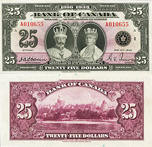 Bank of Canada 25 dollars 1935