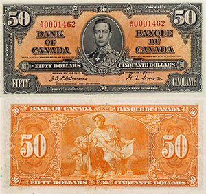 Bank of Canada 50 dollars 1937