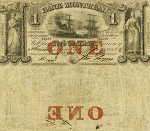 1 dollar 1844-61 Bank of Montreal