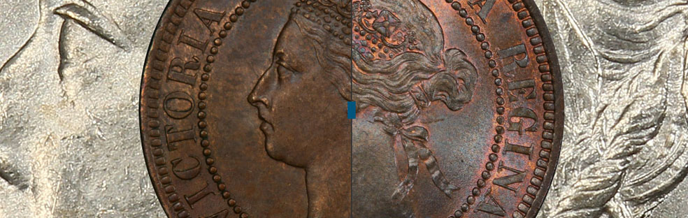 Canadian coins obverses comparison