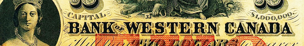 Bank of Western Canada - Billets de banques