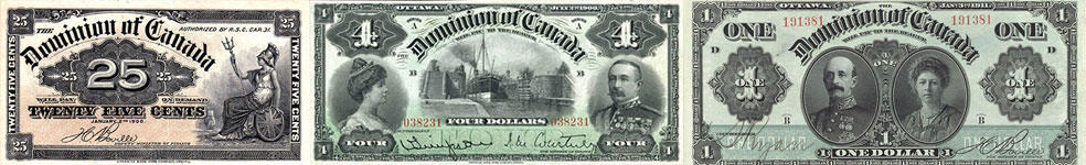 Valeur des billets du Dominion of Canada