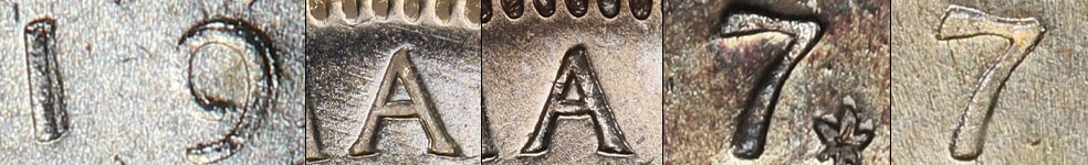 Valeur des pièces de 25 cents de 1937 à 1989
