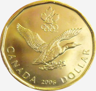 Canada 2006 Proof Loonie $1 Dollar with Ultra Heavy Cameo Coin One Dollar Loon 